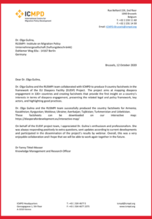 Appreciate Letter ICMPD